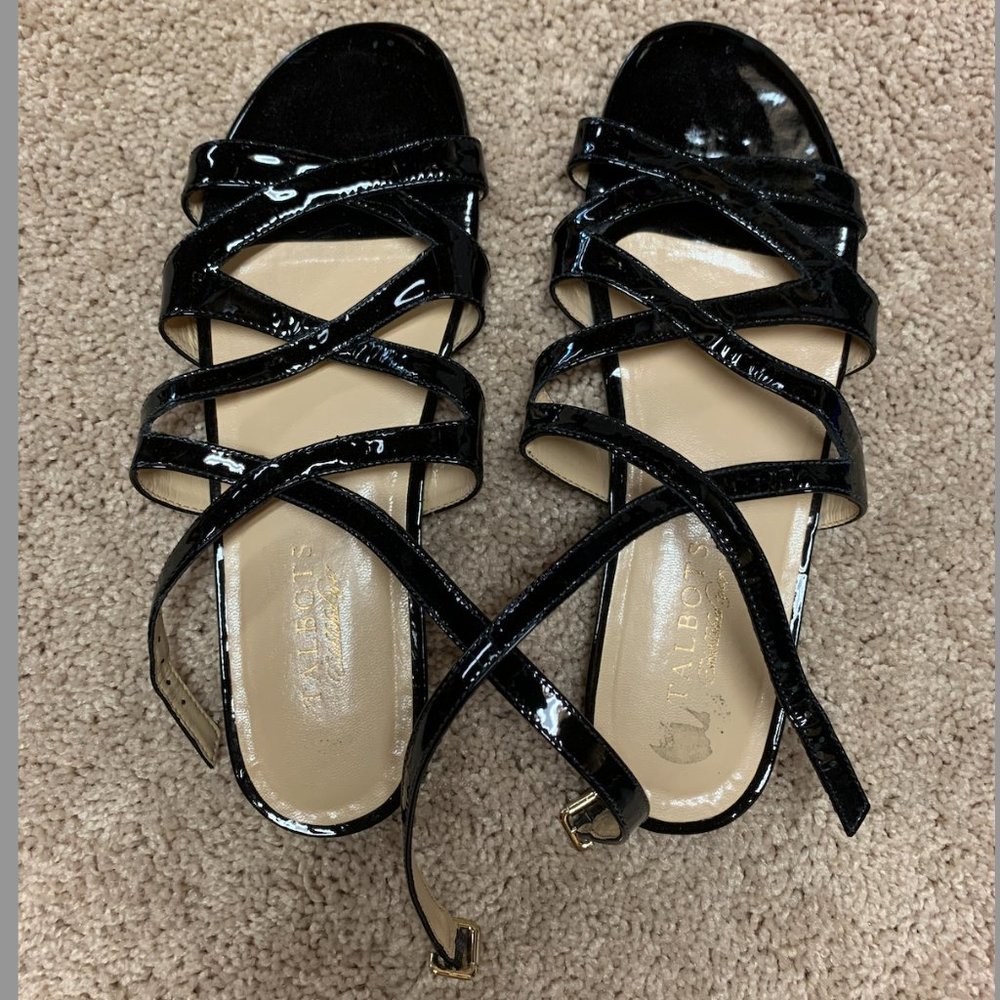 Talbots Black Strappy Sandals